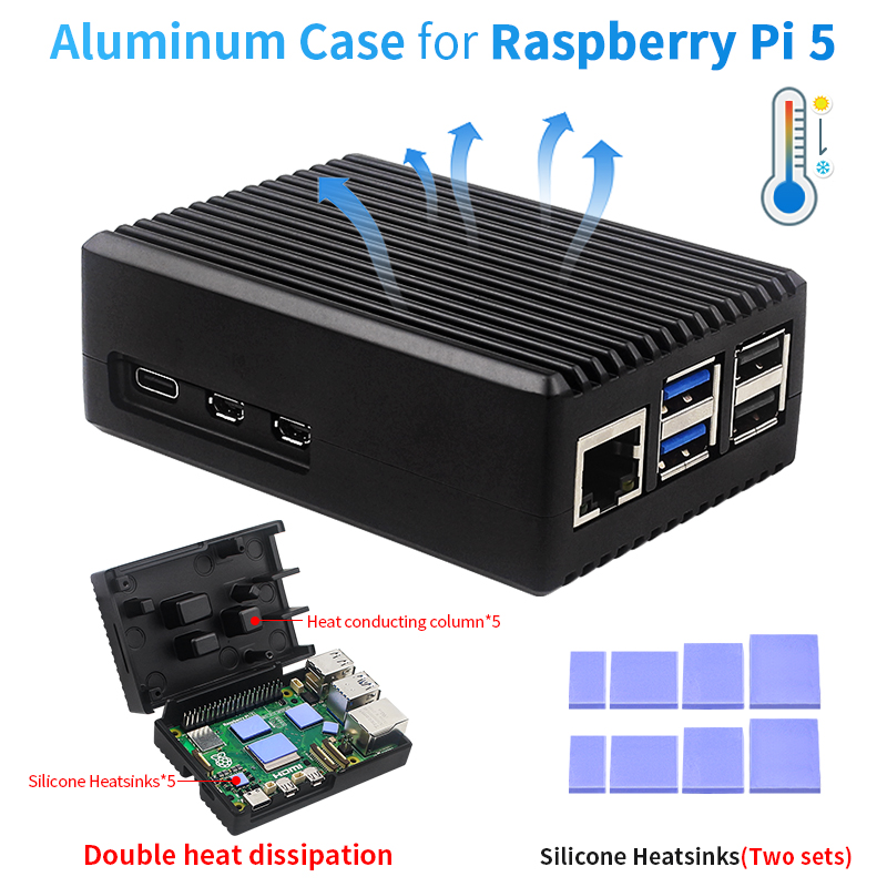 Argon One V3 M.2 Nvme Case - Vỏ hợp kim nhôm cho Raspberry